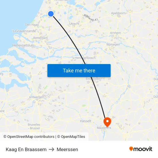 Kaag En Braassem to Meerssen map