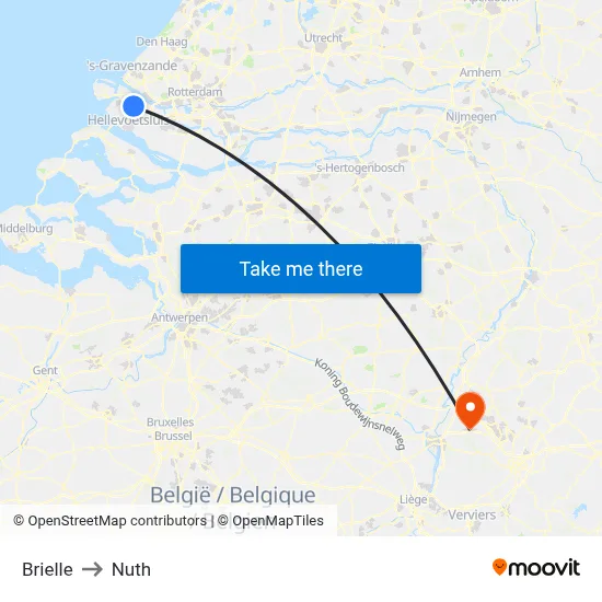 Brielle to Nuth map
