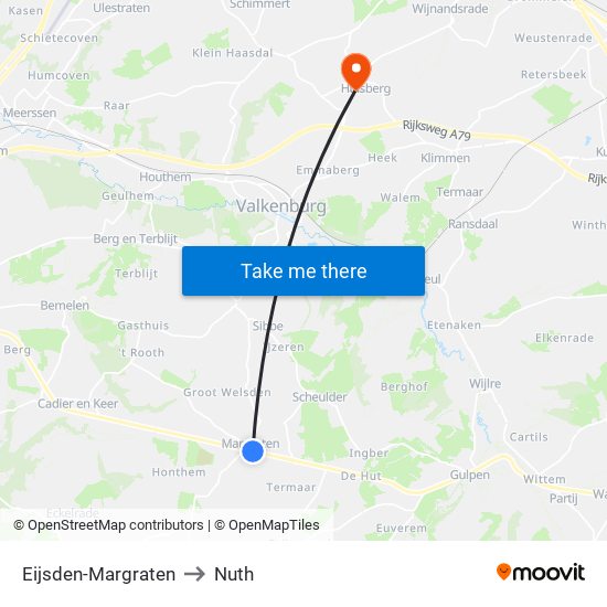 Eijsden-Margraten to Nuth map