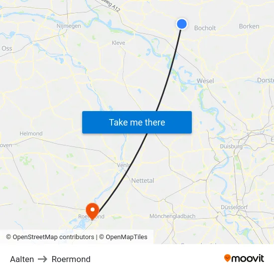 Aalten to Roermond map
