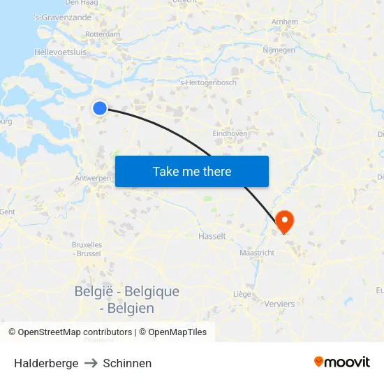 Halderberge to Schinnen map