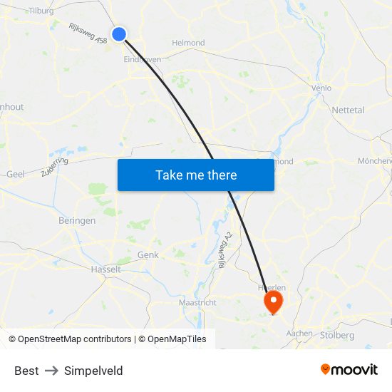 Best to Simpelveld map