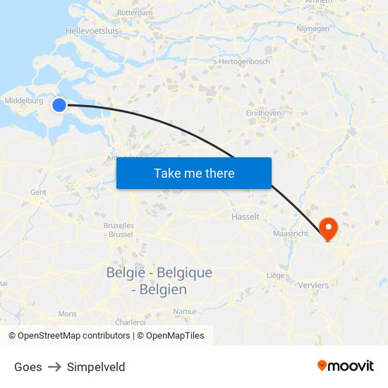 Goes to Simpelveld map
