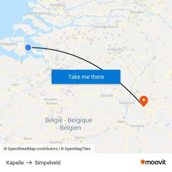 Kapelle to Simpelveld map