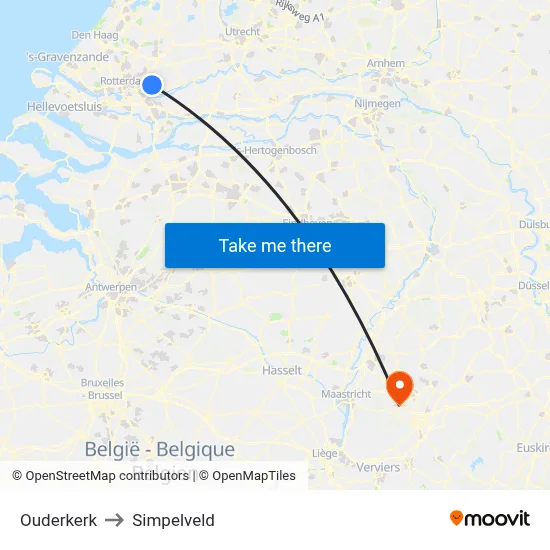 Ouderkerk to Simpelveld map