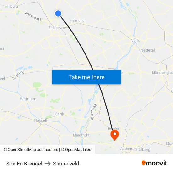 Son En Breugel to Simpelveld map