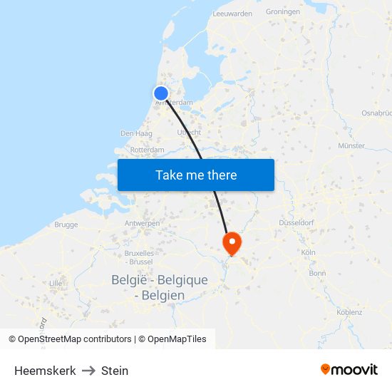 Heemskerk to Stein map
