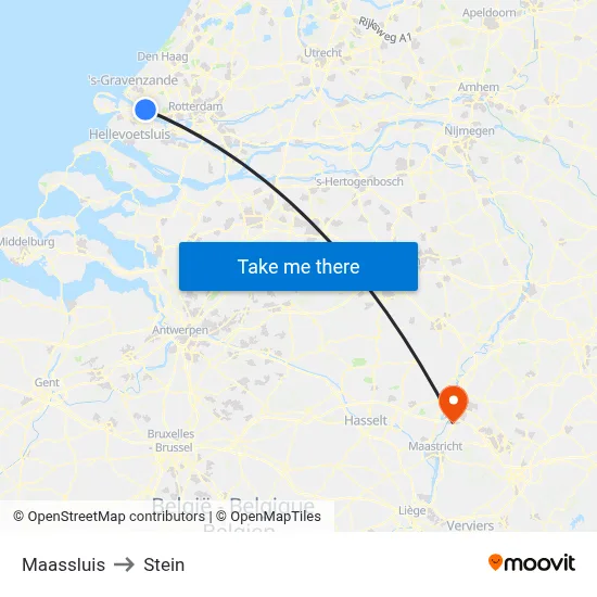 Maassluis to Stein map