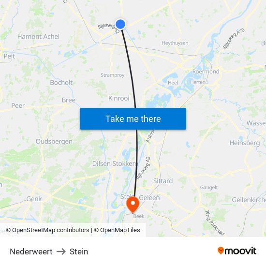 Nederweert to Stein map