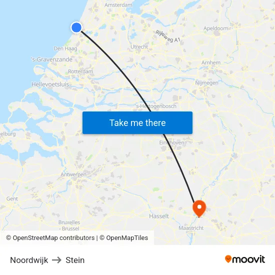 Noordwijk to Stein map
