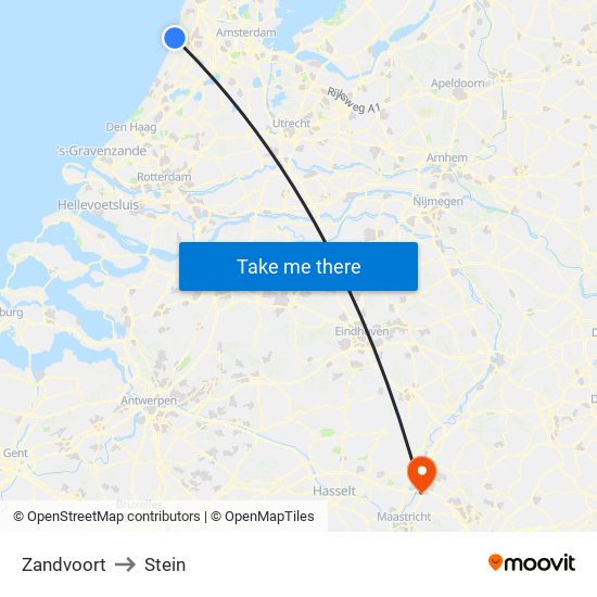 Zandvoort to Stein map