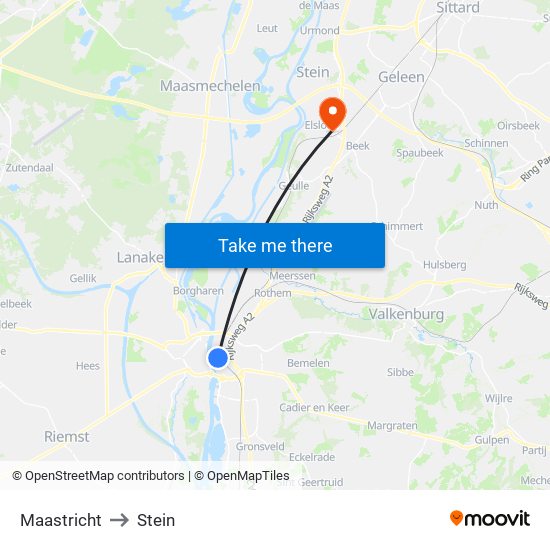 Maastricht to Stein map