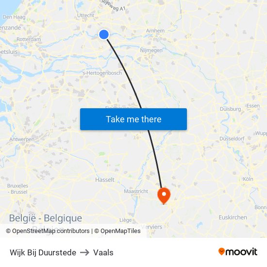 Wijk Bij Duurstede to Vaals map