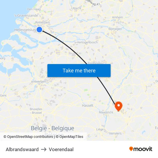 Albrandswaard to Voerendaal map