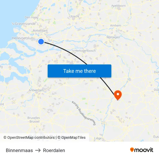 Binnenmaas to Roerdalen map