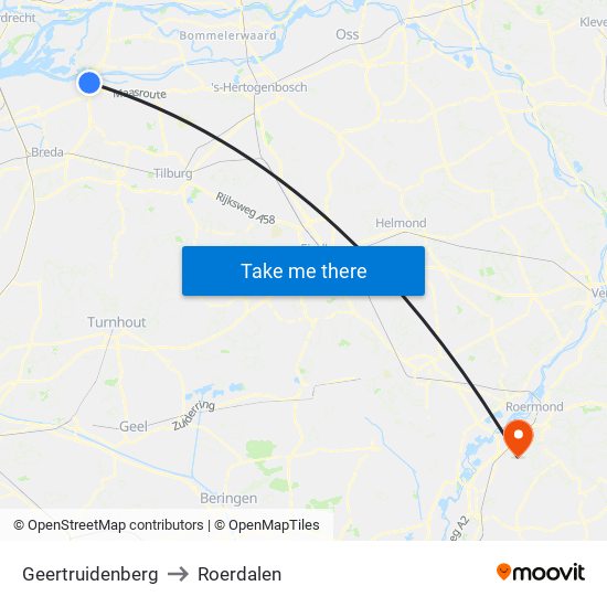 Geertruidenberg to Roerdalen map