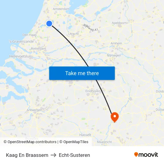 Kaag En Braassem to Echt-Susteren map