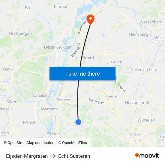 Eijsden-Margraten to Echt-Susteren map
