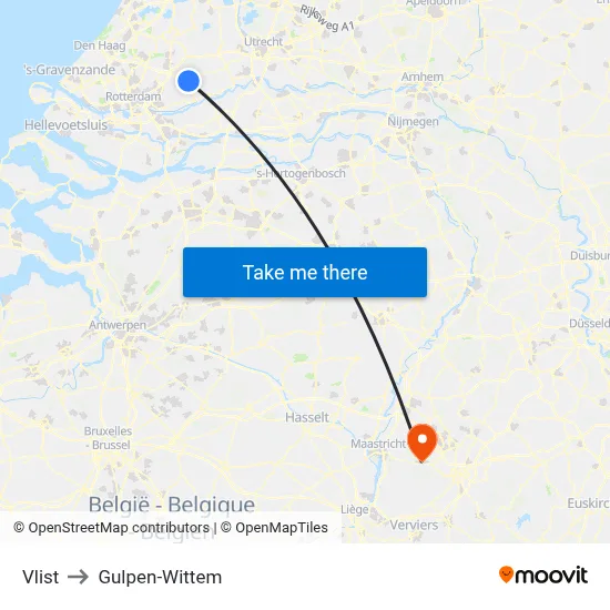 Vlist to Gulpen-Wittem map