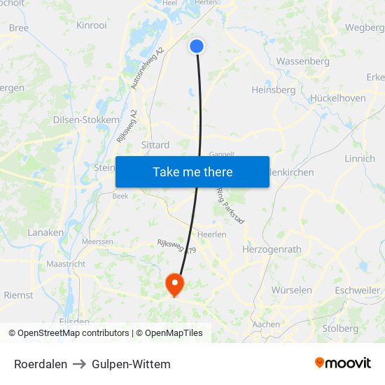 Roerdalen to Gulpen-Wittem map