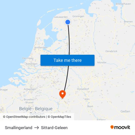 Smallingerland to Sittard-Geleen map