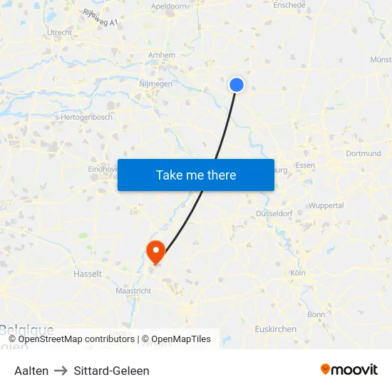 Aalten to Sittard-Geleen map