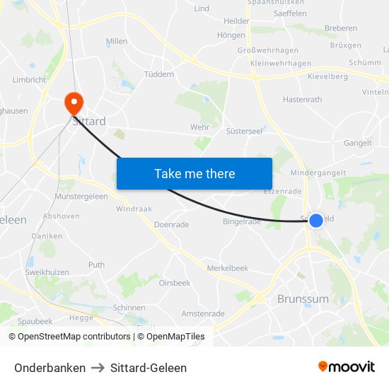 Onderbanken to Sittard-Geleen map