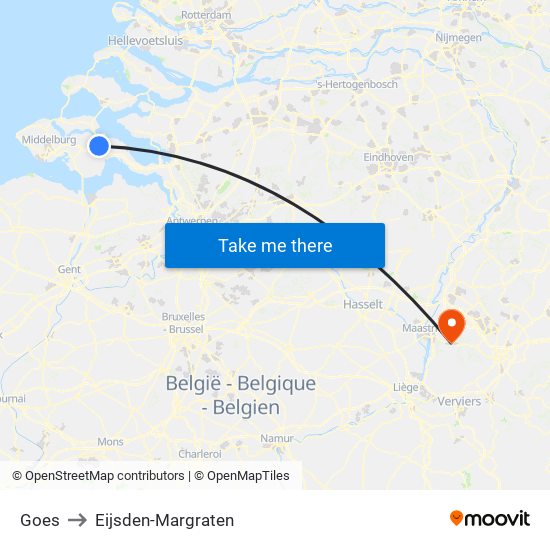 Goes to Eijsden-Margraten map