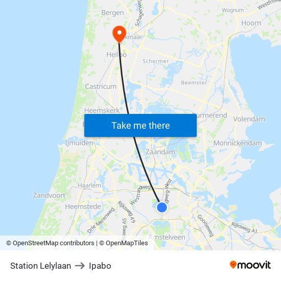 Station Lelylaan to Ipabo map