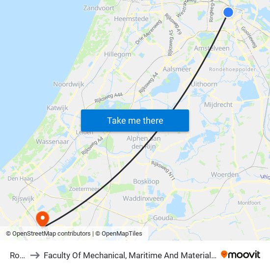 Rokin to Faculty Of Mechanical, Maritime And Material Engineering map