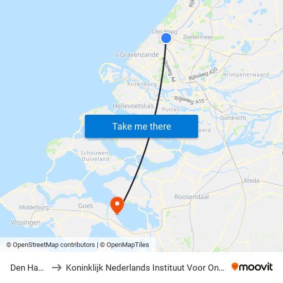 Den Haag Hs to Koninklijk Nederlands Instituut Voor Onderzoek Der Zee map