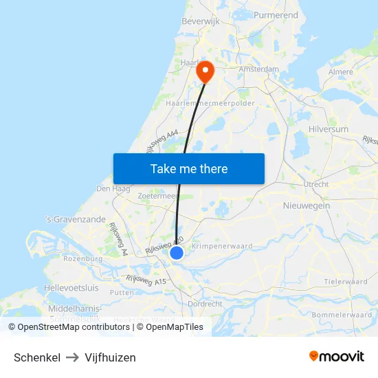 Schenkel to Vijfhuizen map