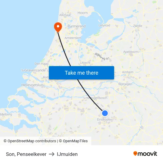 Son, Penseelkever to IJmuiden map
