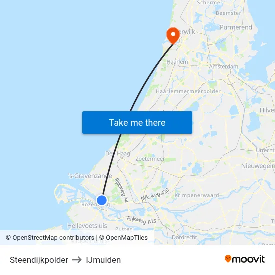 Steendijkpolder to IJmuiden map