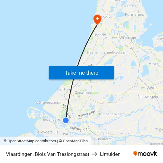 Vlaardingen, Blois Van Treslongstraat to IJmuiden map