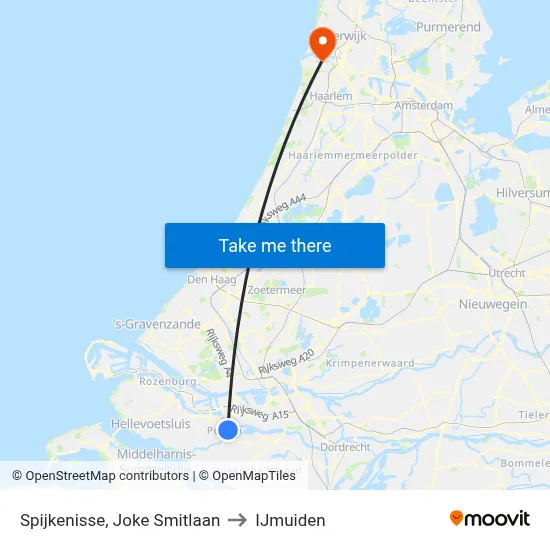 Spijkenisse, Joke Smitlaan to IJmuiden map