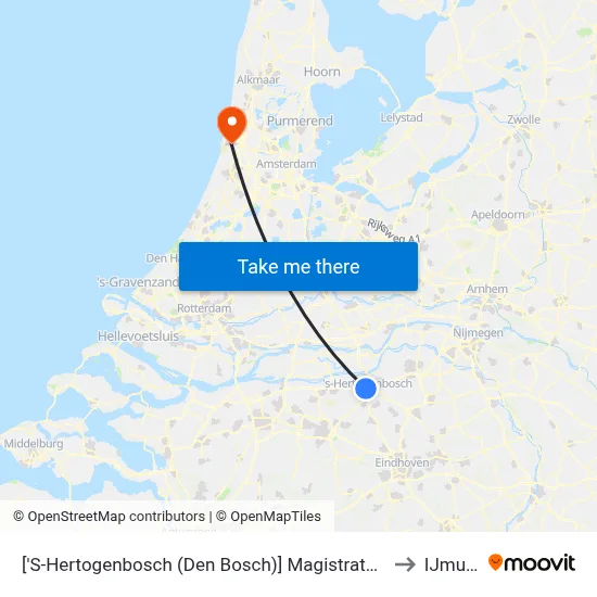 ['S-Hertogenbosch (Den Bosch)] Magistratenlaan/Parallelweg to IJmuiden map