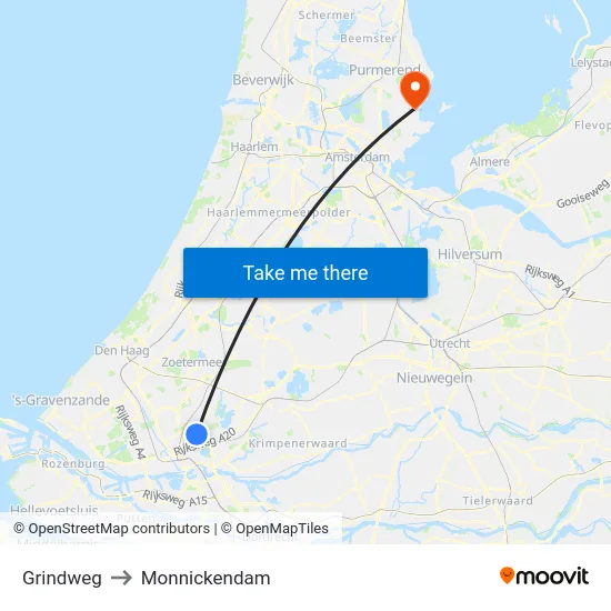 Grindweg to Monnickendam map