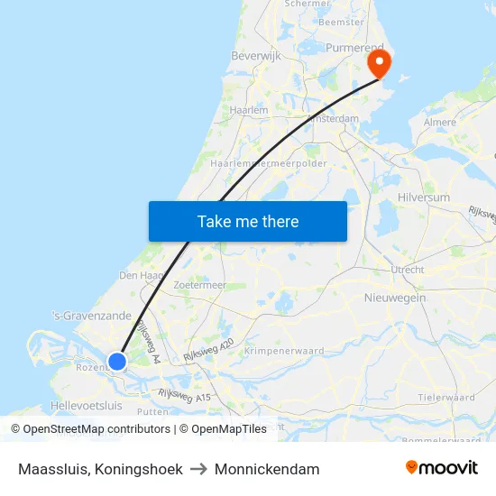 Maassluis, Koningshoek to Monnickendam map