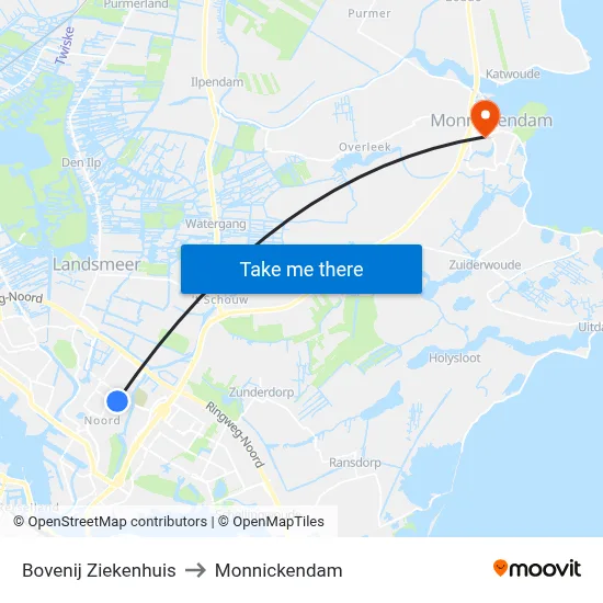 Bovenij Ziekenhuis to Monnickendam map