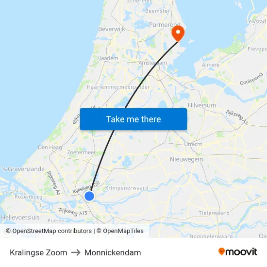 Kralingse Zoom to Monnickendam map
