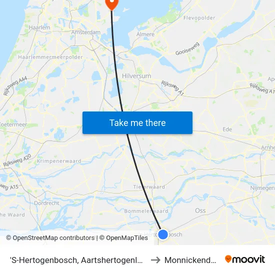 'S-Hertogenbosch, Aartshertogenlaan to Monnickendam map