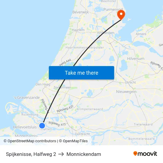 Spijkenisse, Halfweg 2 to Monnickendam map