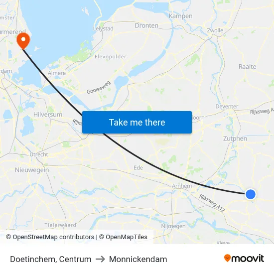 Doetinchem, Centrum to Monnickendam map