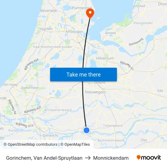 Gorinchem, Van Andel-Spruytlaan to Monnickendam map
