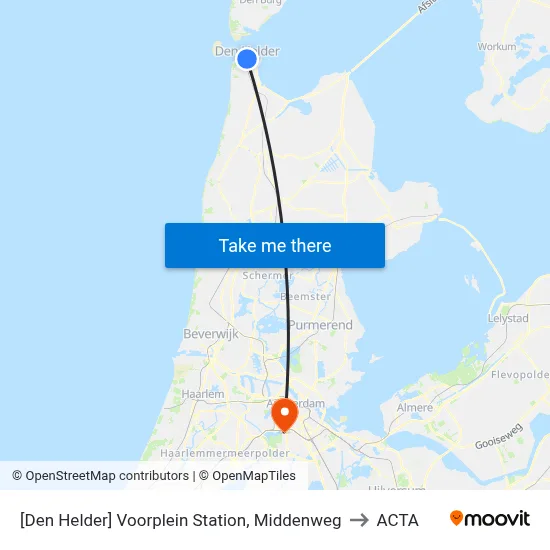[Den Helder] Voorplein Station, Middenweg to ACTA map