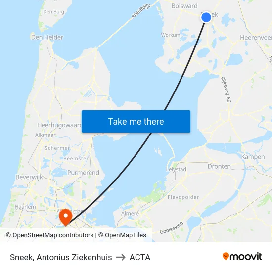 Sneek, Antonius Ziekenhuis to ACTA map