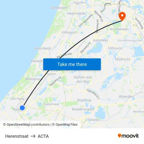 Herenstraat to ACTA map