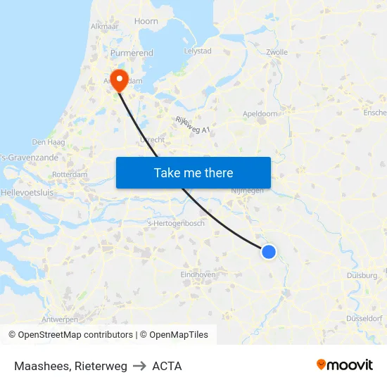 Maashees, Rieterweg to ACTA map