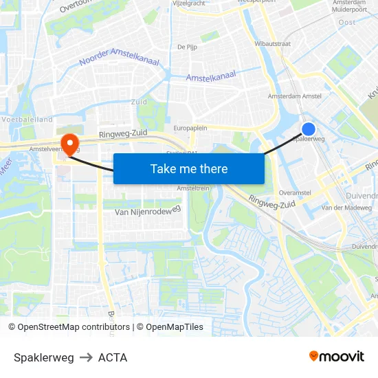 Spaklerweg to ACTA map